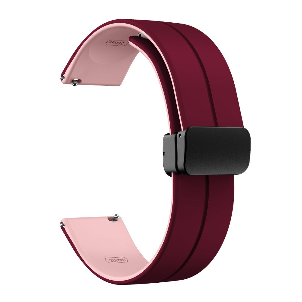 Vildt Nydelig Silikone Universal Rem passer til Smartwatch - Rød#serie_9