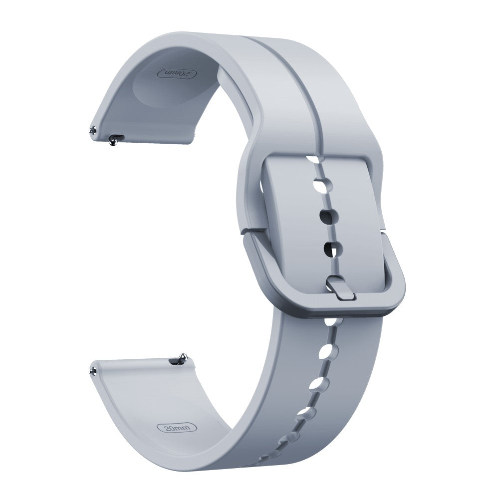Solid Silikone Universal Rem passer til Smartwatch - Sølv#serie_11