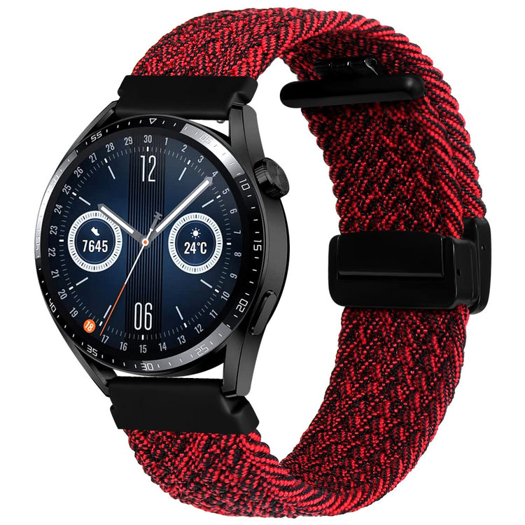 Stilren Nylon Universal Rem passer til Smartwatch - Rød#serie_5