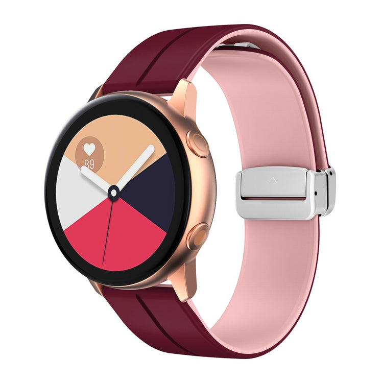 Rigtigt Fint Silikone Universal Rem passer til Smartwatch - Pink#serie_8