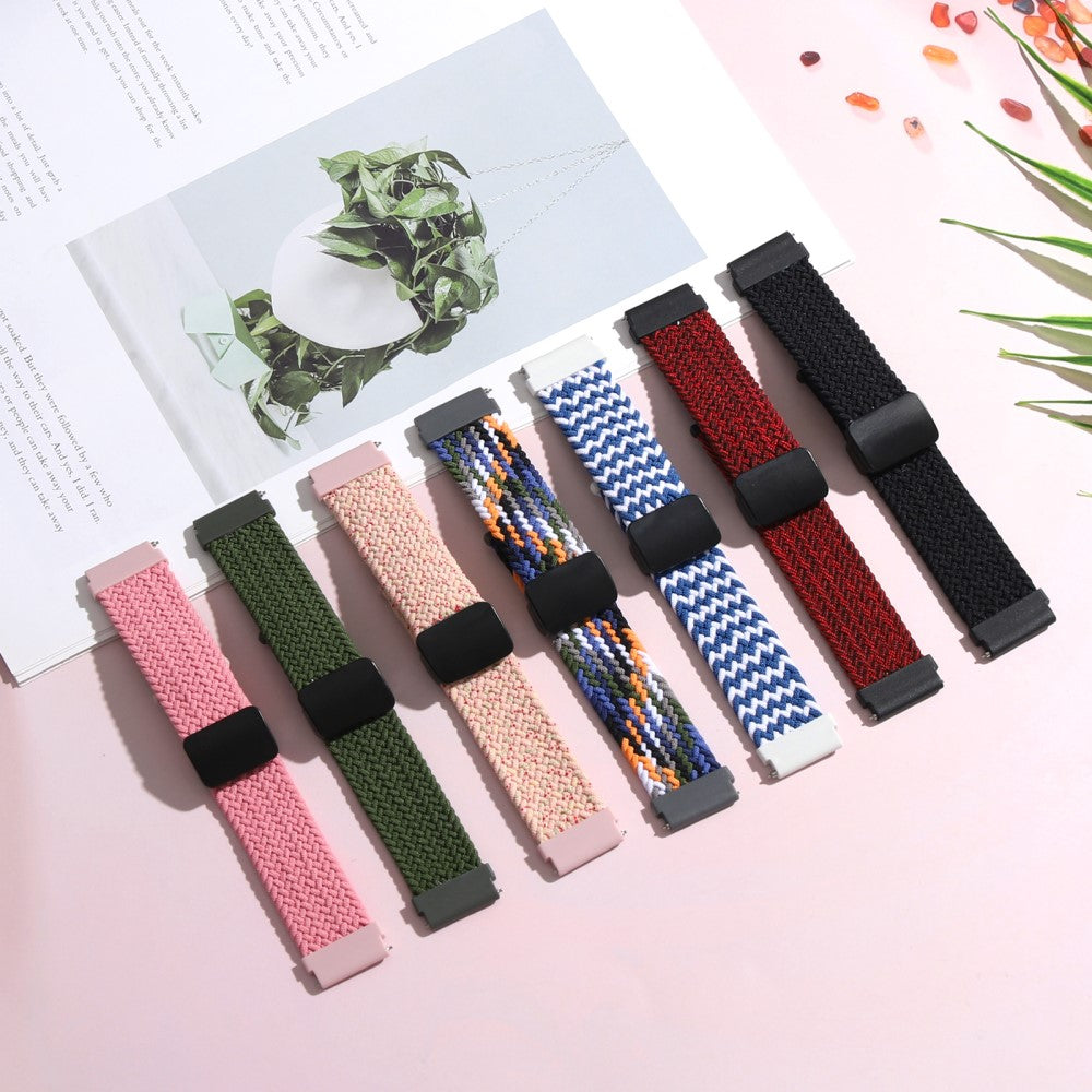 Super Pænt Nylon Universal Rem passer til Smartwatch - Hvid#serie_12