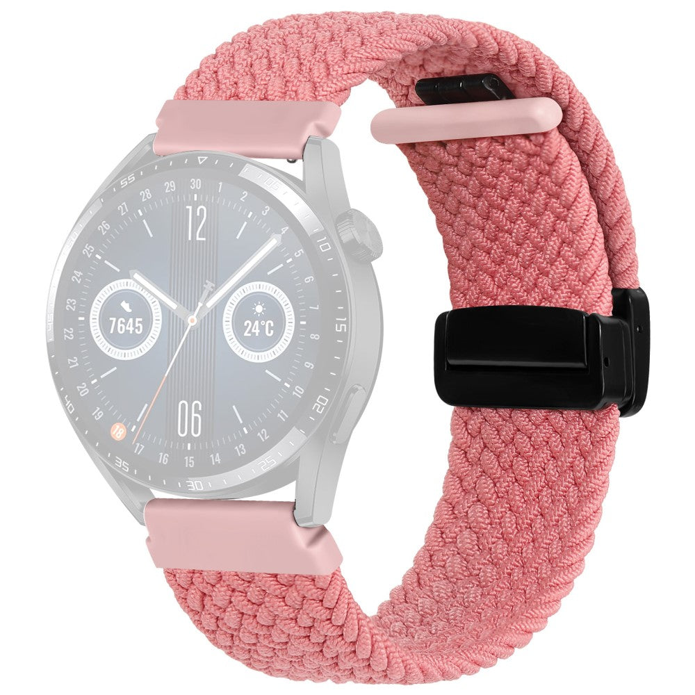 Super Pænt Nylon Universal Rem passer til Smartwatch - Pink#serie_8
