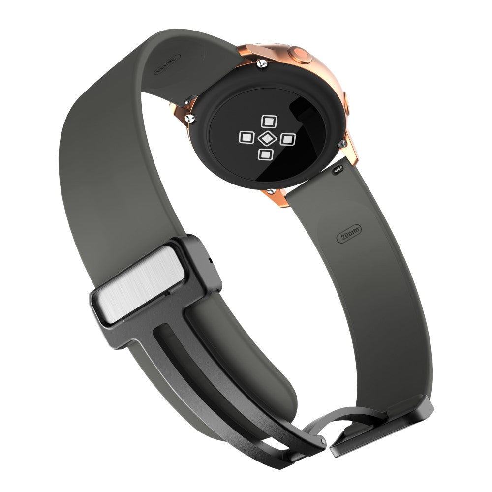 Mega Sejt Silikone Universal Rem passer til Smartwatch - Sølv#serie_10