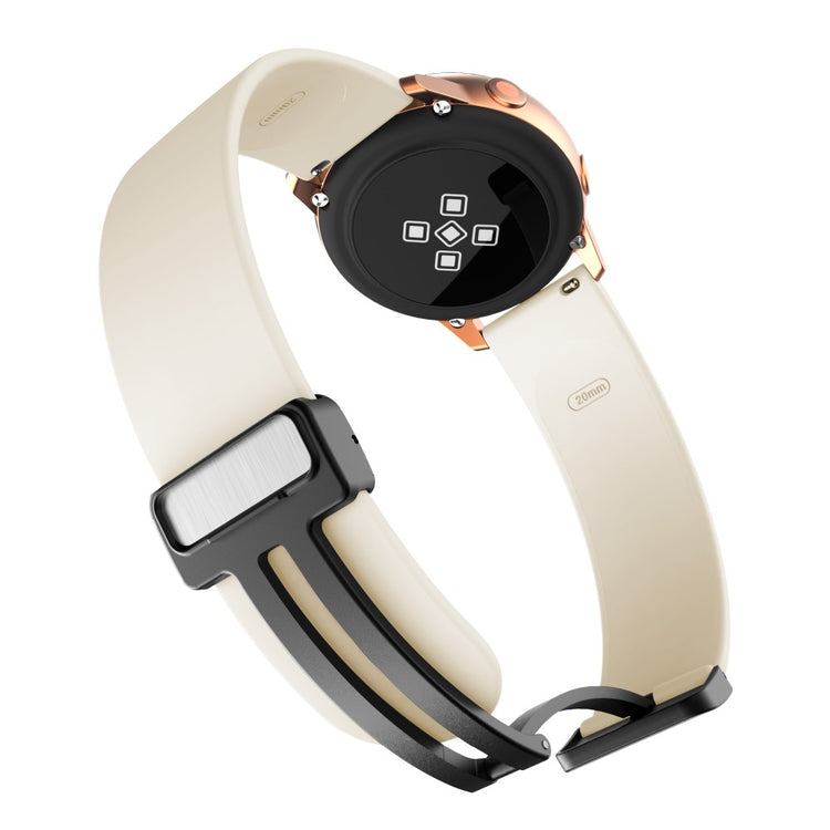 Mega Sejt Silikone Universal Rem passer til Smartwatch - Hvid#serie_12