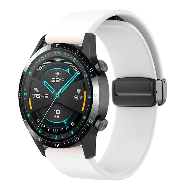 Mega Sejt Silikone Universal Rem passer til Smartwatch - Hvid#serie_2
