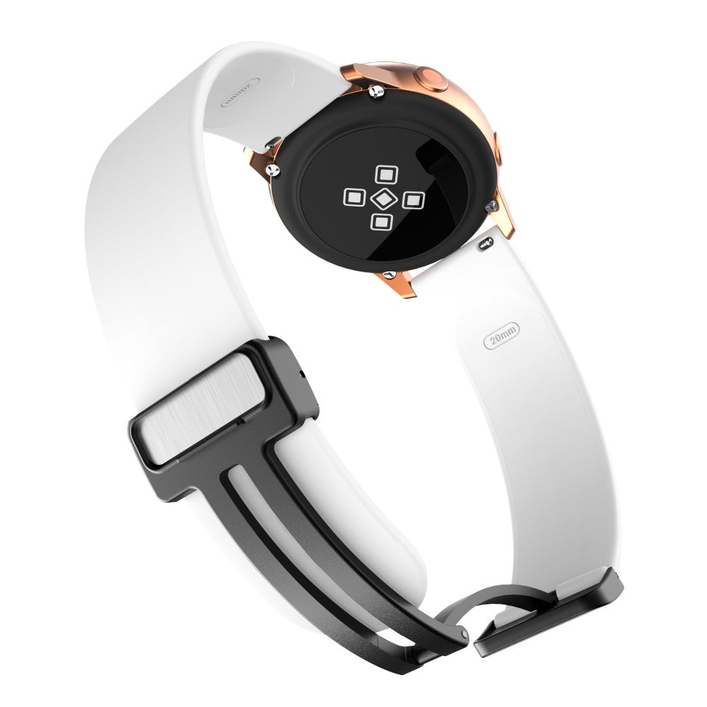 Mega Sejt Silikone Universal Rem passer til Smartwatch - Hvid#serie_2