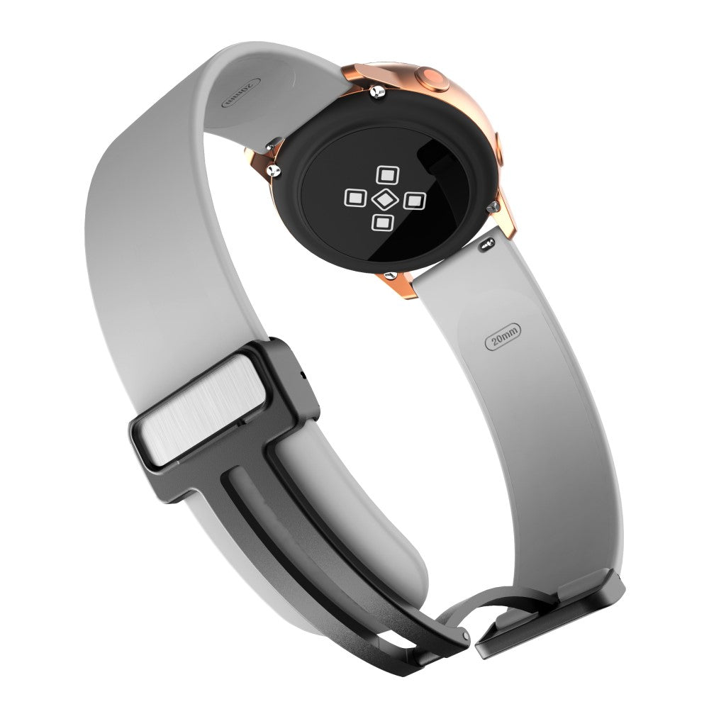 Mega Sejt Silikone Universal Rem passer til Smartwatch - Sølv#serie_9