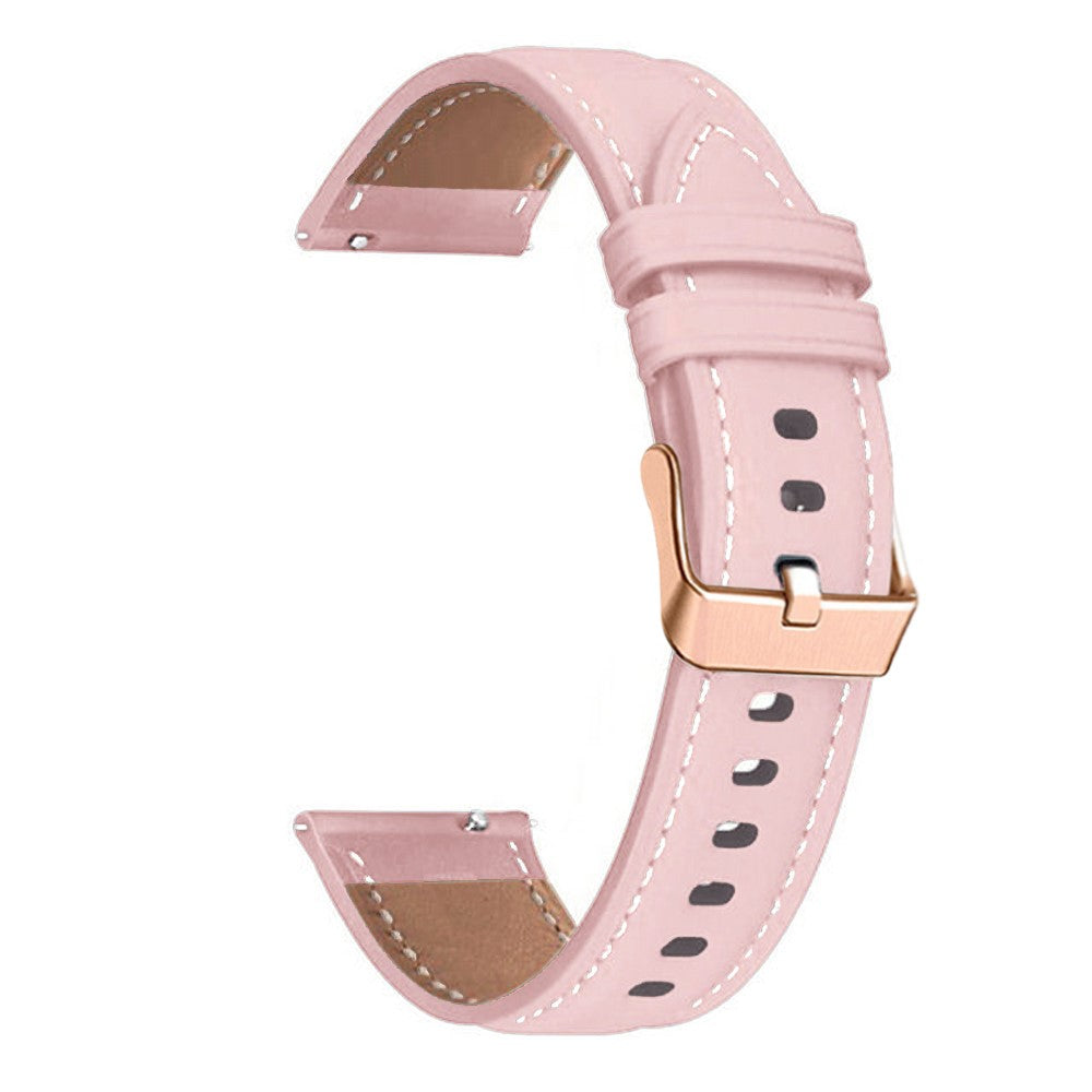 Mega Sejt Ægte Læder Universal Rem passer til Smartwatch - Pink#serie_3