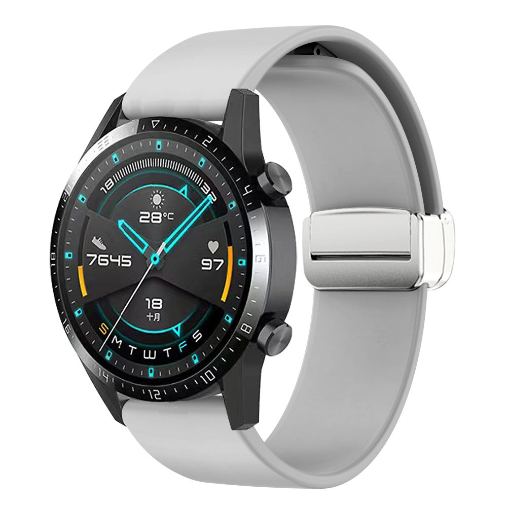 Elegant Ægte Læder Universal Rem passer til Smartwatch - Sølv#serie_9