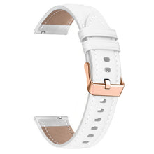 18mm Universal Genuine Cowhide leather strap with gold buckle - White#serie_2