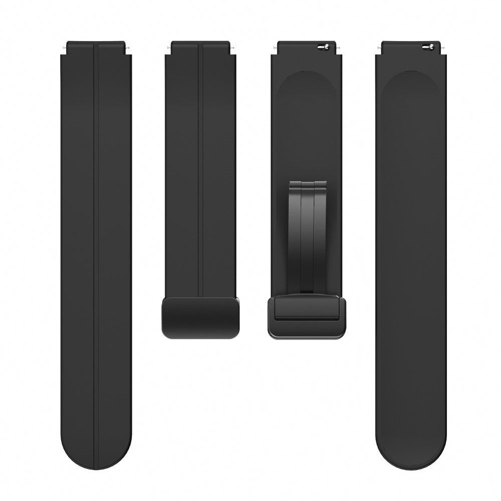 Rigtigt Godt Silikone Universal Rem passer til Smartwatch - Sort#serie_4