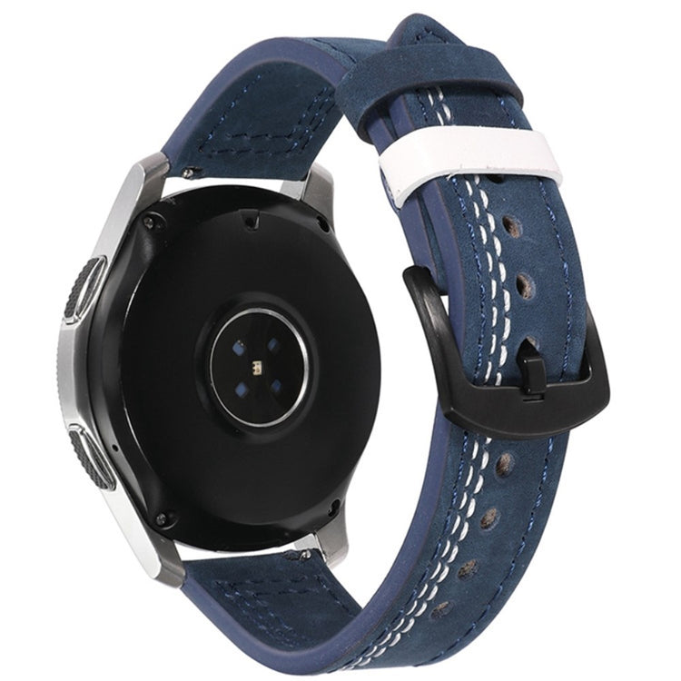 Mega Komfortabel Kunstlæder Universal Rem passer til Smartwatch - Blå#serie_5