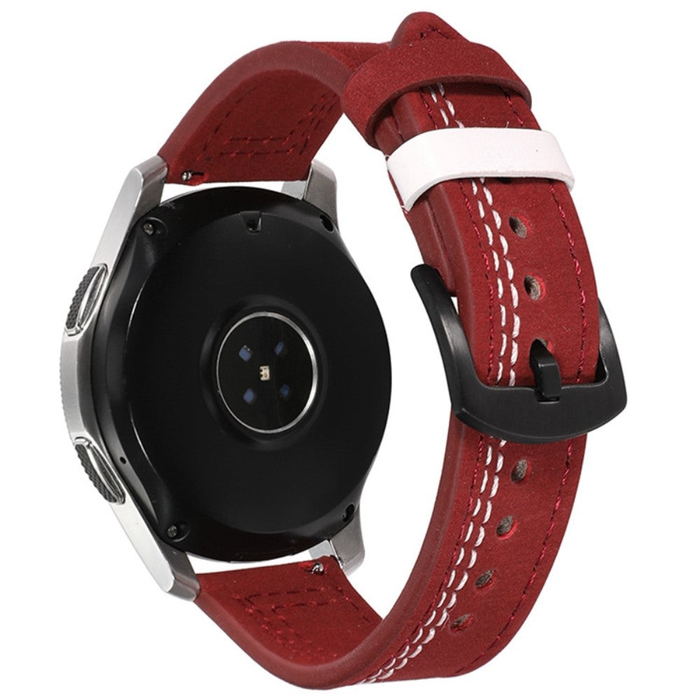 Slidstærk Kunstlæder Universal Rem passer til Smartwatch - Rød#serie_11