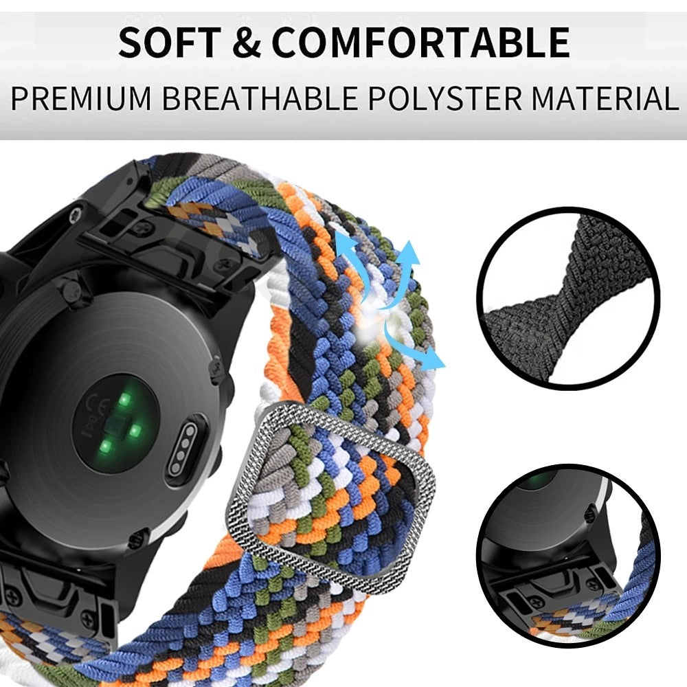 Stilfuld Nylon Universal Rem passer til Smartwatch - Grøn#serie_4