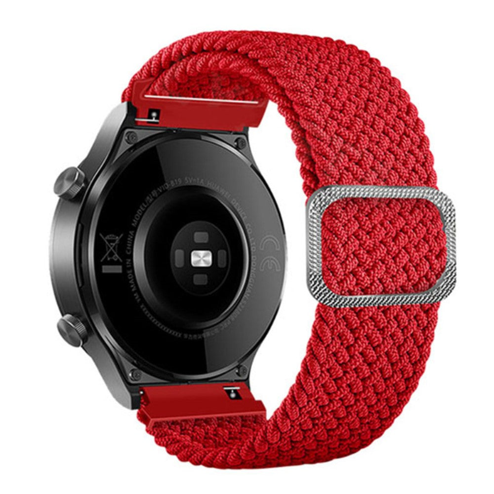 Stilfuld Nylon Universal Rem passer til Smartwatch - Rød#serie_8