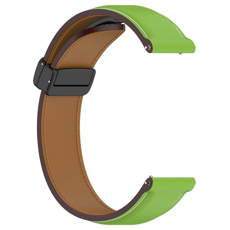 Super Fed Ægte Læder Universal Rem passer til Smartwatch - Grøn#serie_4