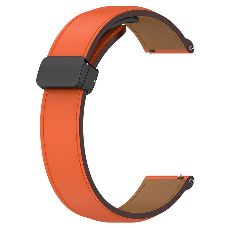 Helt Vildt Flot Ægte Læder Universal Rem passer til Smartwatch - Orange#serie_2