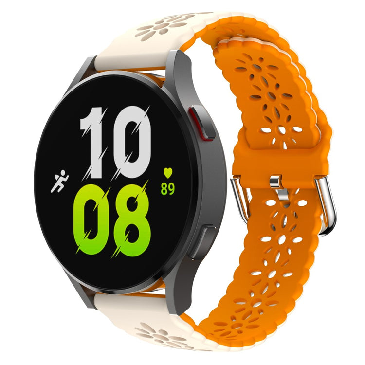 Mega Komfortabel Metal Og Silikone Universal Rem passer til Smartwatch - Orange#serie_12
