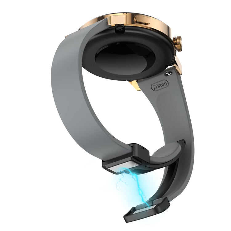 Slidstærk Metal Og Silikone Universal Rem passer til Smartwatch - Sølv#serie_10