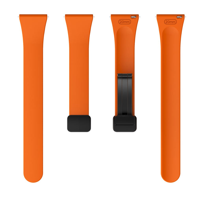 Slidstærk Metal Og Silikone Universal Rem passer til Smartwatch - Orange#serie_3