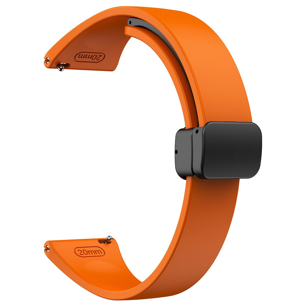 Slidstærk Metal Og Silikone Universal Rem passer til Smartwatch - Orange#serie_3