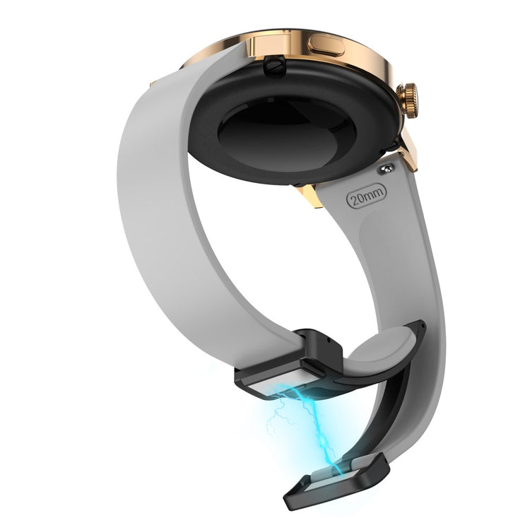 Slidstærk Metal Og Silikone Universal Rem passer til Smartwatch - Sølv#serie_8