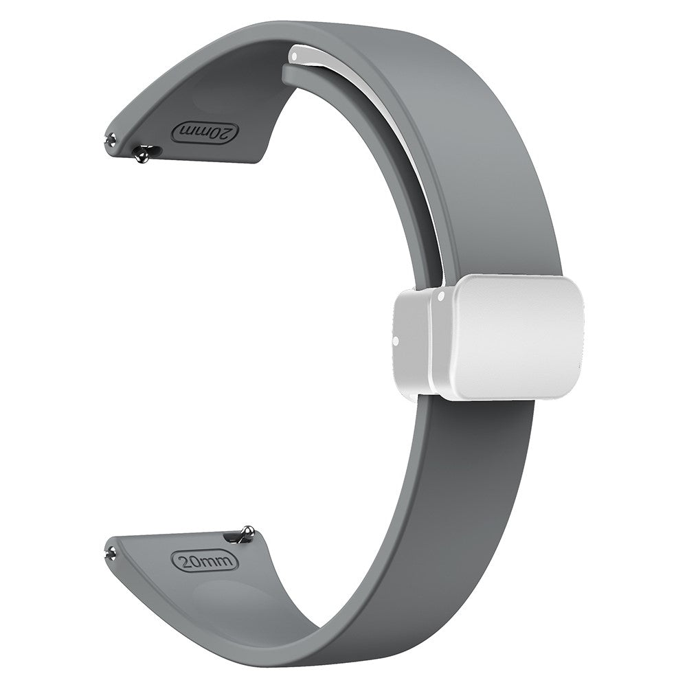 Mega Smuk Metal Og Silikone Universal Rem passer til Smartwatch - Sølv#serie_10