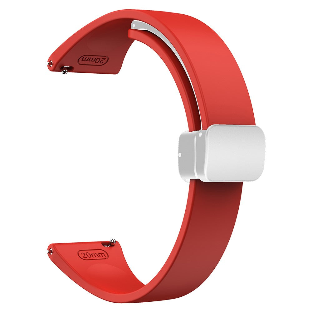 Mega Smuk Metal Og Silikone Universal Rem passer til Smartwatch - Rød#serie_5