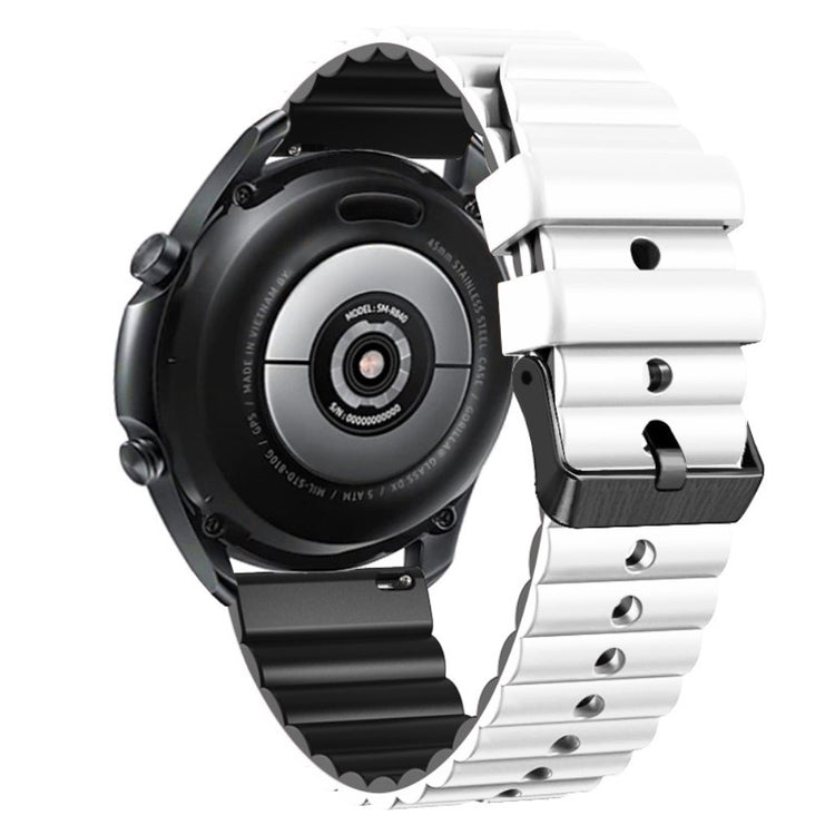 Super Fantastisk Metal Og Silikone Universal Rem passer til Smartwatch - Hvid#serie_2