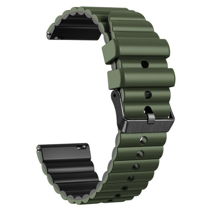 Super Fantastisk Metal Og Silikone Universal Rem passer til Smartwatch - Grøn#serie_8
