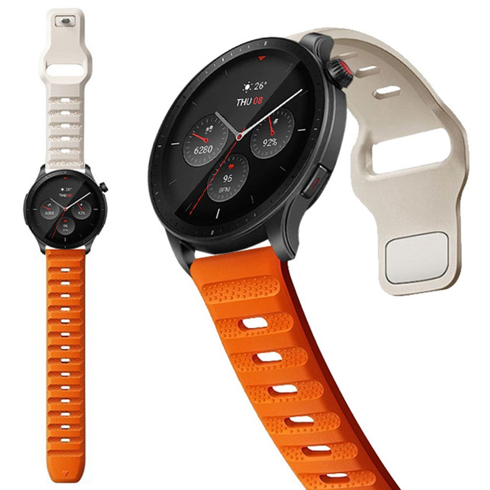 Cool Silikone Universal Rem passer til Smartwatch - Beige#serie_10