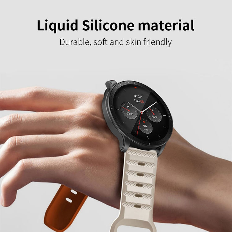 Cool Silikone Universal Rem passer til Smartwatch - Sort#serie_6