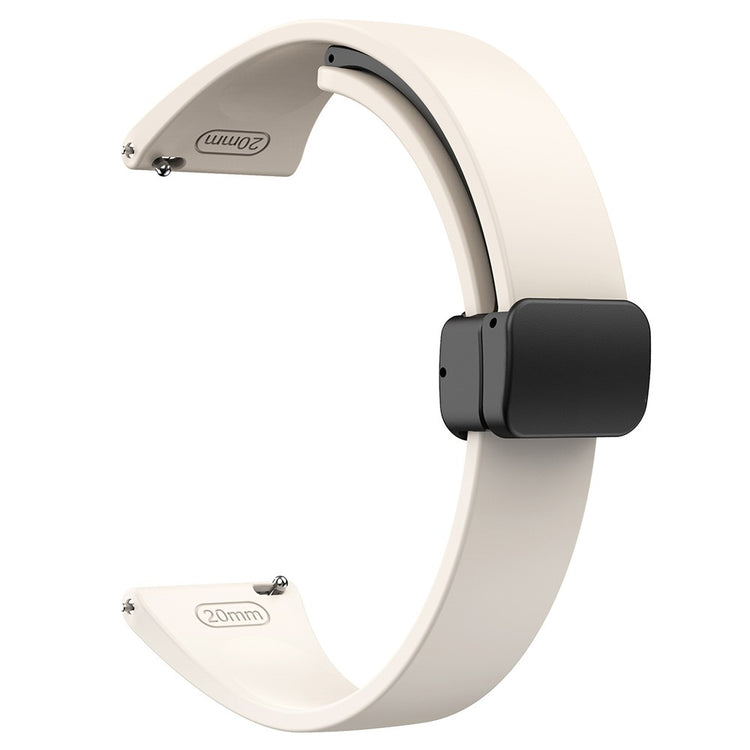 Smuk Metal Og Silikone Universal Rem passer til Smartwatch - Hvid#serie_12