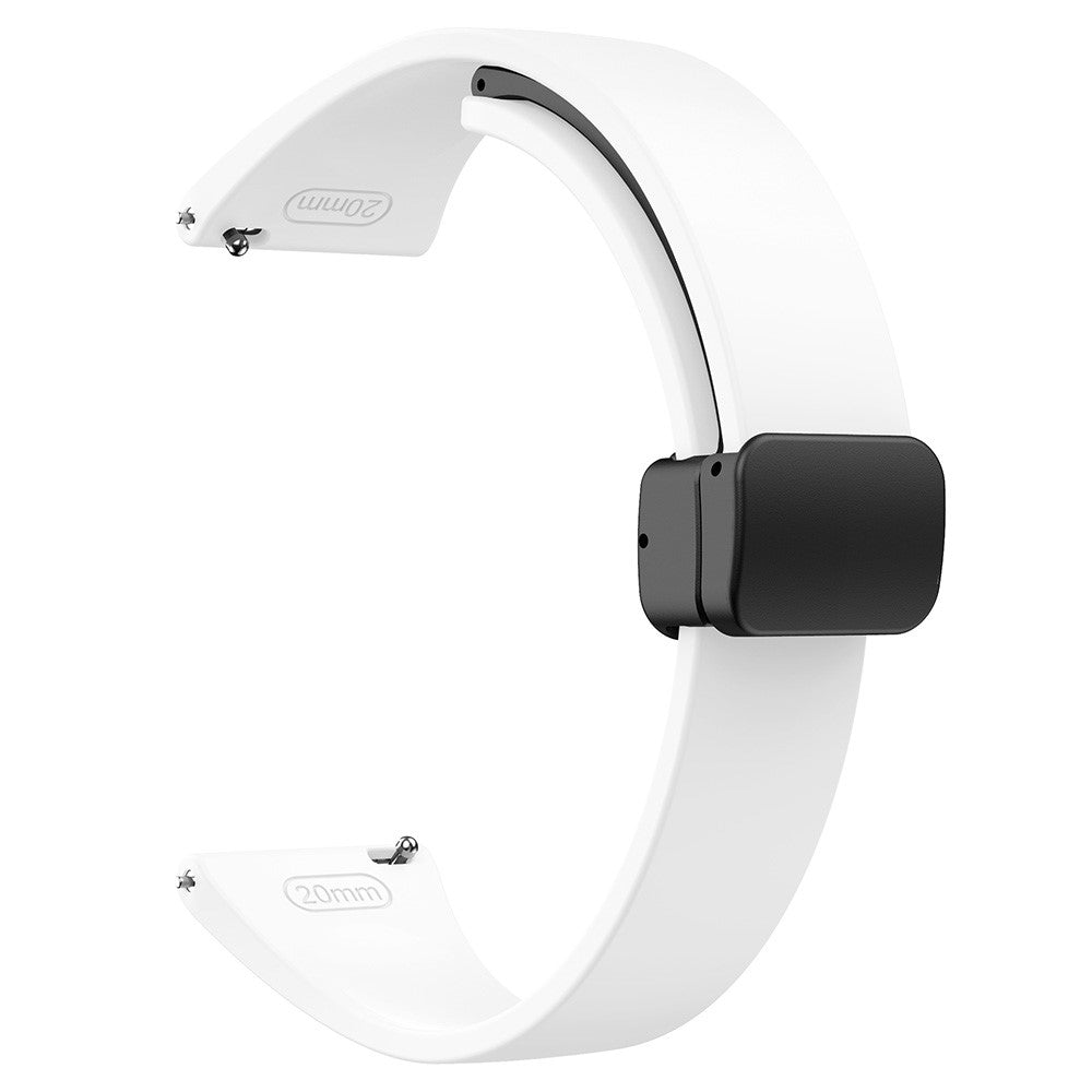 Smuk Metal Og Silikone Universal Rem passer til Smartwatch - Hvid#serie_2
