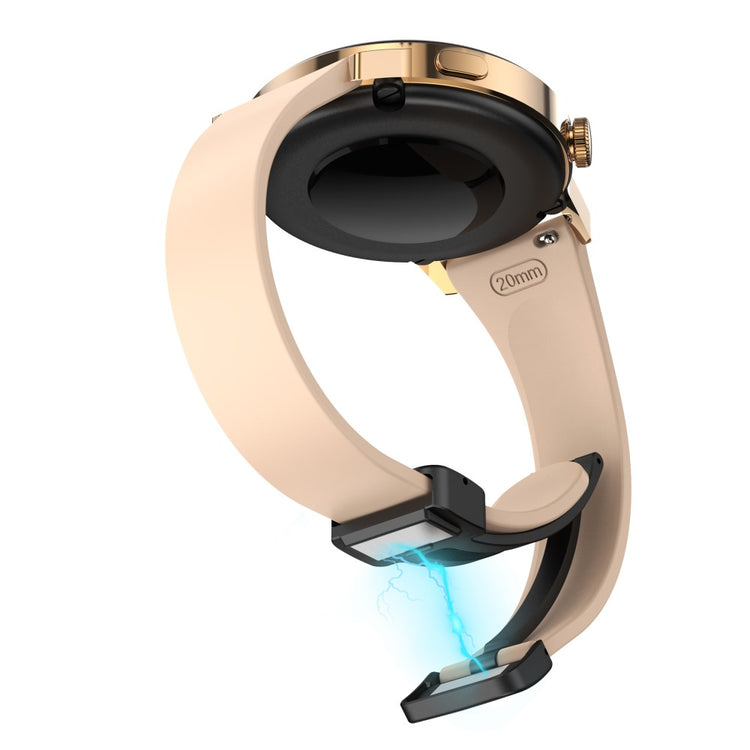 Smuk Metal Og Silikone Universal Rem passer til Smartwatch - Pink#serie_4