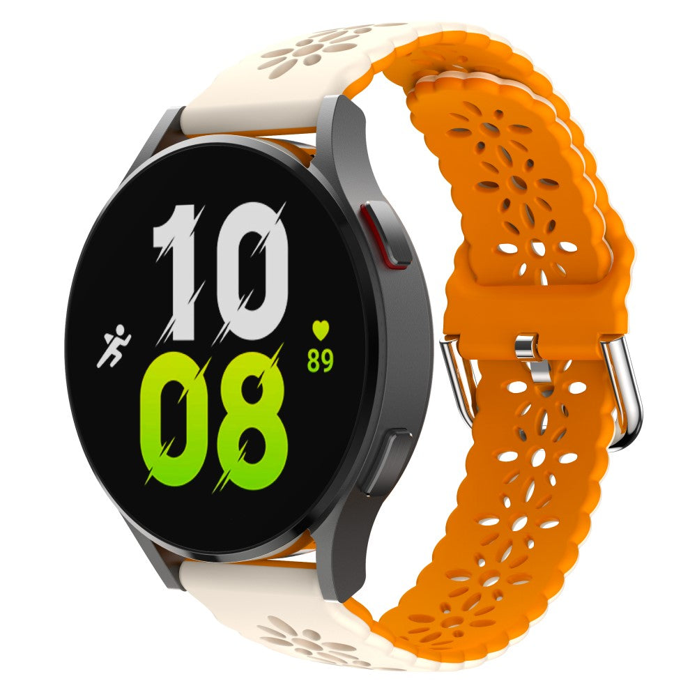 Rigtigt Godt Metal Og Silikone Universal Rem passer til Smartwatch - Orange#serie_12