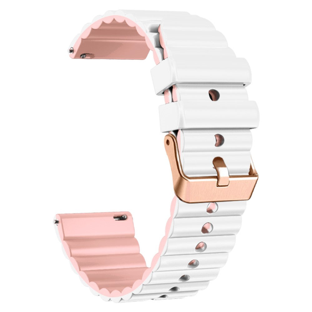 Helt Vildt Smuk Silikone Universal Rem passer til Smartwatch - Hvid#serie_2