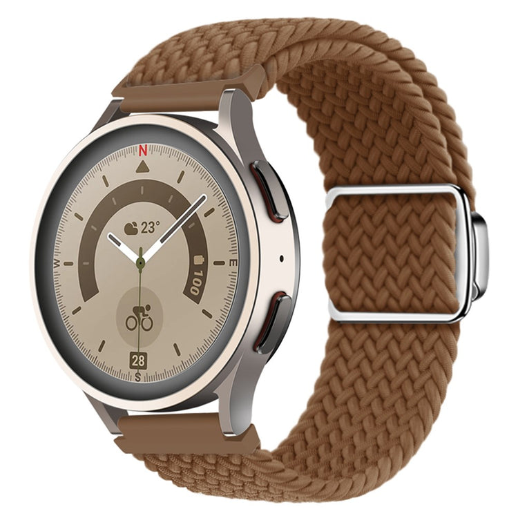 Vildt Smuk Metal Og Nylon Universal Rem passer til Smartwatch - Brun#serie_1