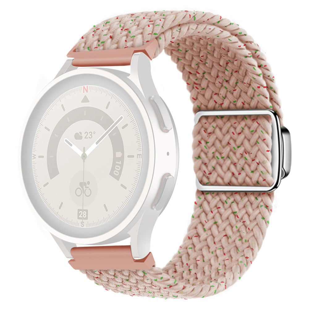 Vildt Smuk Metal Og Nylon Universal Rem passer til Smartwatch - Pink#serie_12