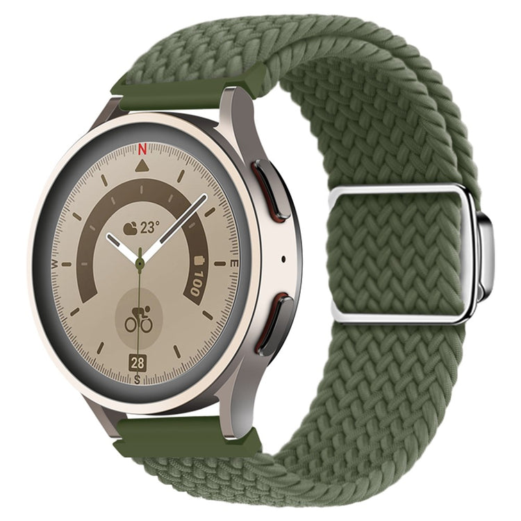 Vildt Smuk Metal Og Nylon Universal Rem passer til Smartwatch - Grøn#serie_3