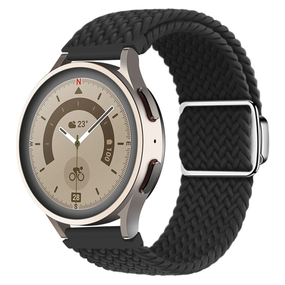 Vildt Smuk Metal Og Nylon Universal Rem passer til Smartwatch - Sort#serie_5