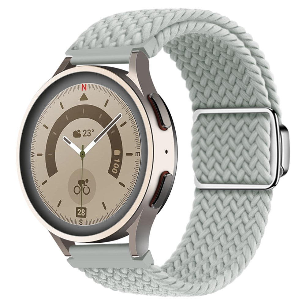 Vildt Smuk Metal Og Nylon Universal Rem passer til Smartwatch - Sølv#serie_7