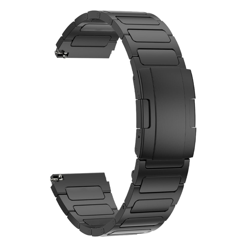 22mm Universal titanium alloy strap with tortoise buckle - Black#serie_3