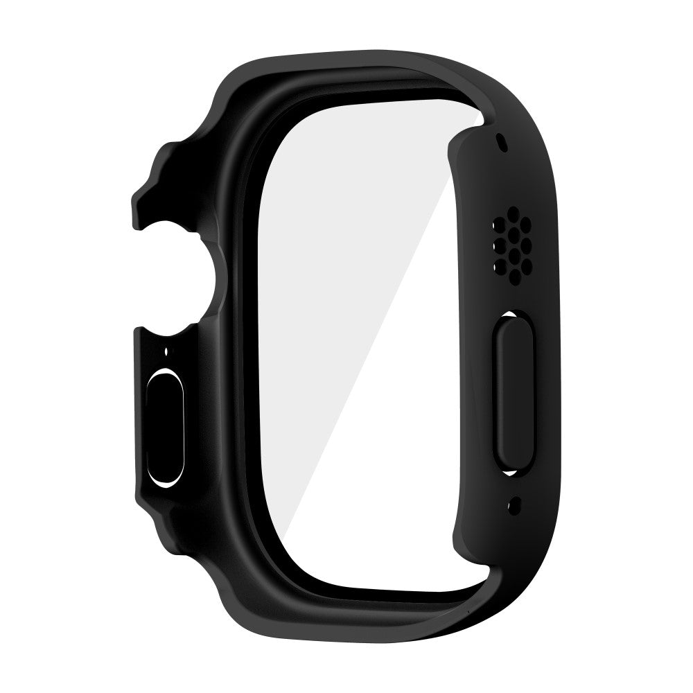 Mega Flot Apple Watch Ultra Cover med Skærmbeskytter i Plastik og Hærdet Glas - Sort#serie_2