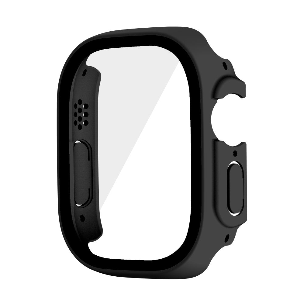 Mega Flot Apple Watch Ultra Cover med Skærmbeskytter i Plastik og Hærdet Glas - Sort#serie_2