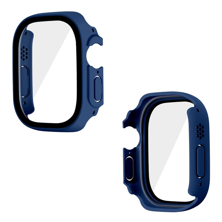 Mega Flot Apple Watch Ultra Cover med Skærmbeskytter i Plastik og Hærdet Glas - Blå#serie_4