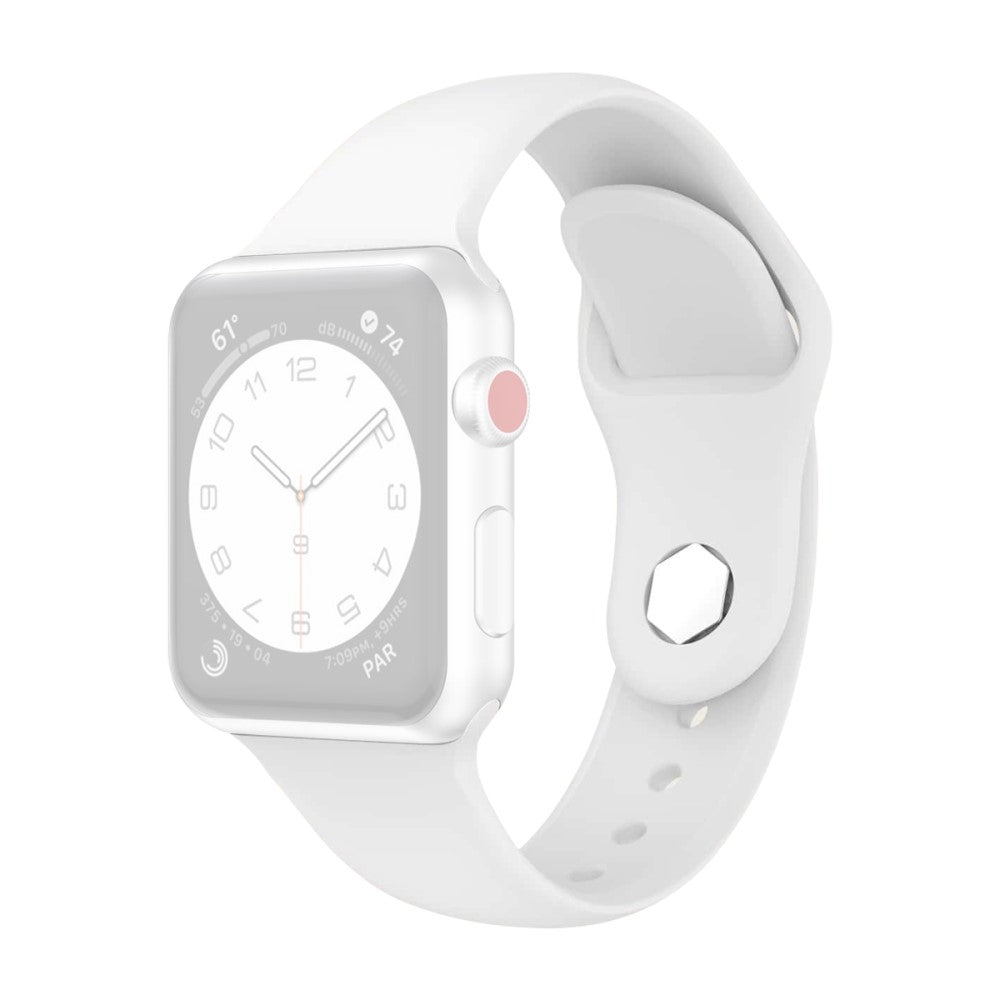 Super Nydelig Silikone Rem passer til Apple Watch Ultra - Hvid#serie_1