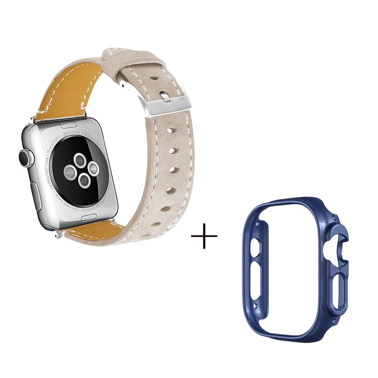 Ægte læder Cover passer til Apple Watch Ultra - Brun#serie_6