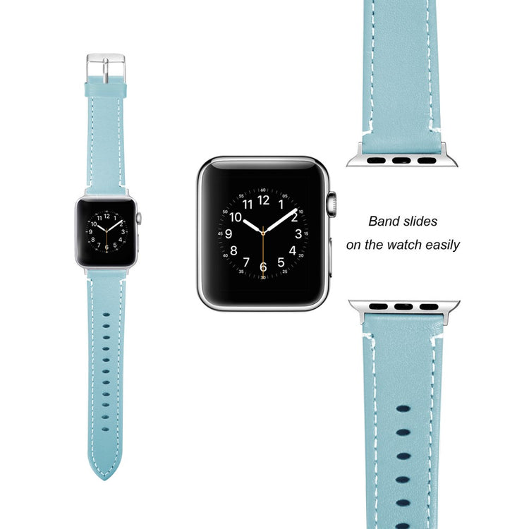 Ægte læder Cover passer til Apple Watch Ultra - Blå#serie_3