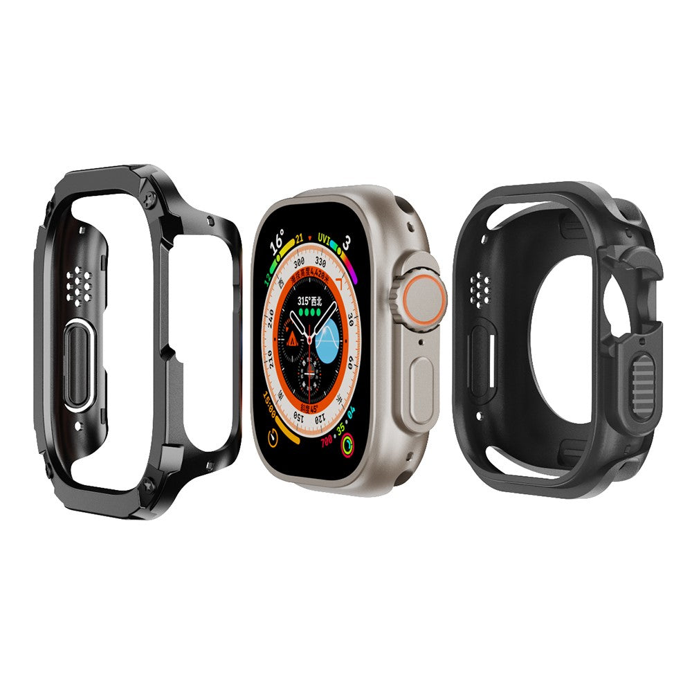 Beskyttende Silikone Bumper passer til Apple Watch Ultra - Sort#serie_1